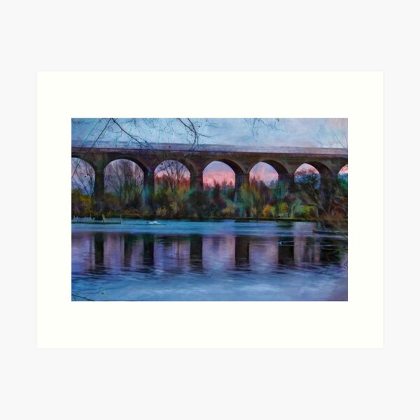 Item preview, Viaduct at Reddish Vale Country Park designed and sold by Avril Harris.