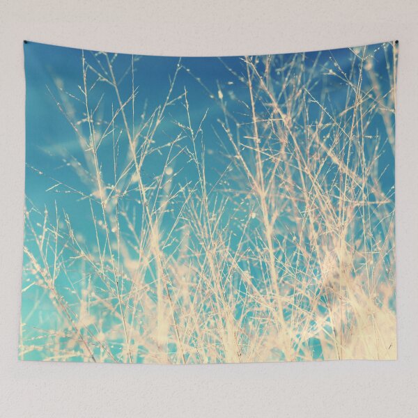 Item preview, Abstract Blue Grass Field | Winter Mood  designed and sold by PinkRainbow.
