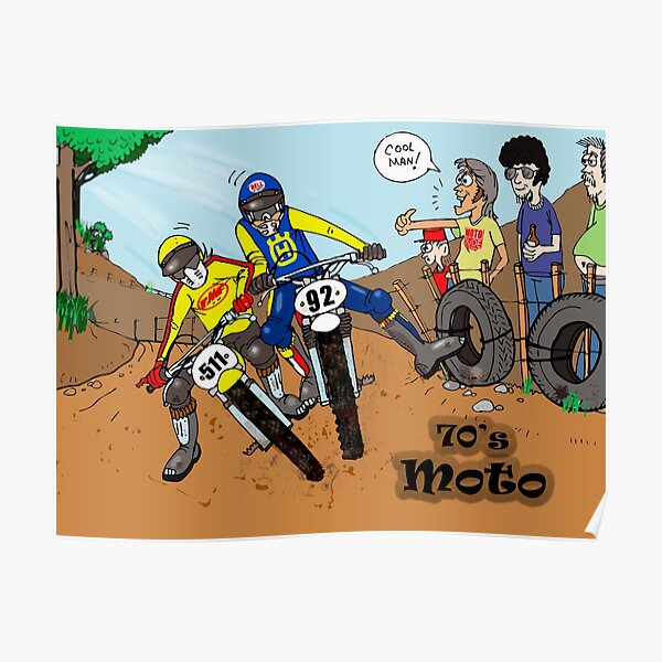 70s Moto Art Poster