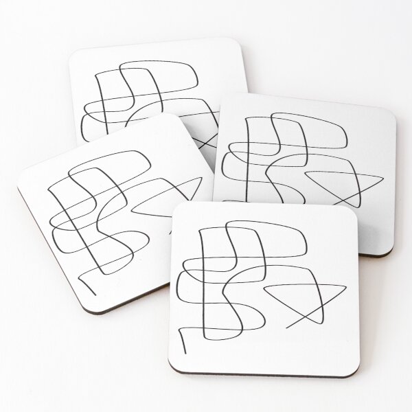Item preview, Abstract line art - pink and black designed and sold by synthesizer.