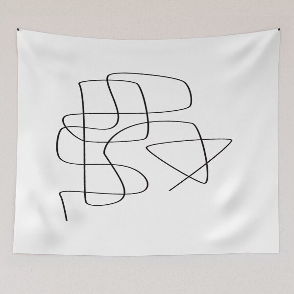 Item preview, Abstract line art - pink and black designed and sold by synthesizer.