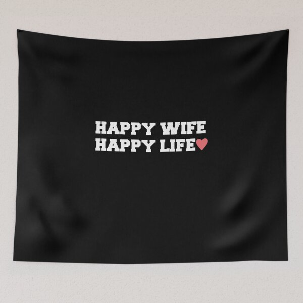 Item preview, HAPPY WIFE HAPPY LIFE HEART TRUE LOVE designed and sold by AchrafOc.