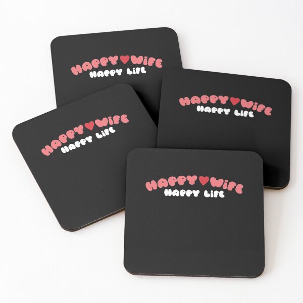 Item preview, HAPPY WIFE HAPPY LIFE HEART TRUE LOVE designed and sold by AchrafOc.