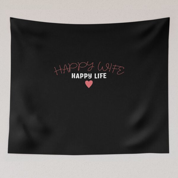 Item preview, HAPPY WIFE HAPPY LIFE HEART TRUE LOVE designed and sold by AchrafOc.
