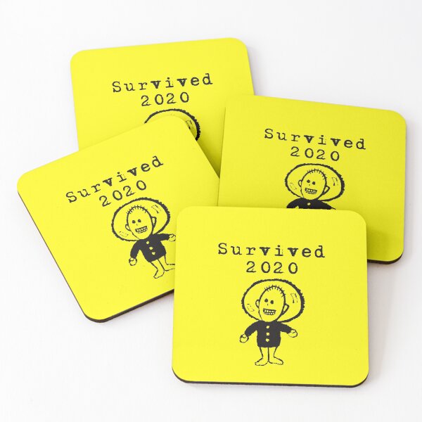Item preview, Survived corona 2020 on a t-shirt, card or pillow... designed and sold by marina63.