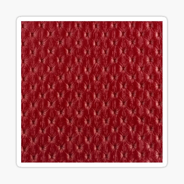 Sticker red leather texture closeup