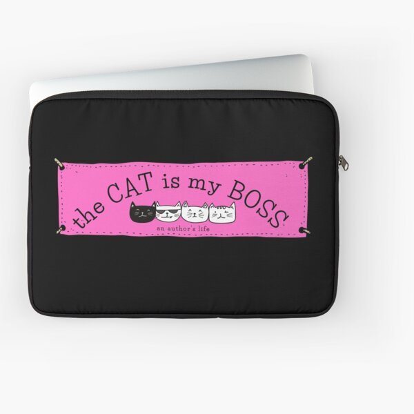 The CAT is my BOSS — an author's life! Laptop Sleeve