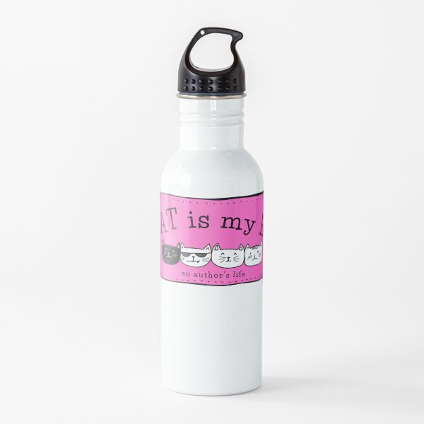 The CAT is my BOSS — an author's life! Water Bottle
