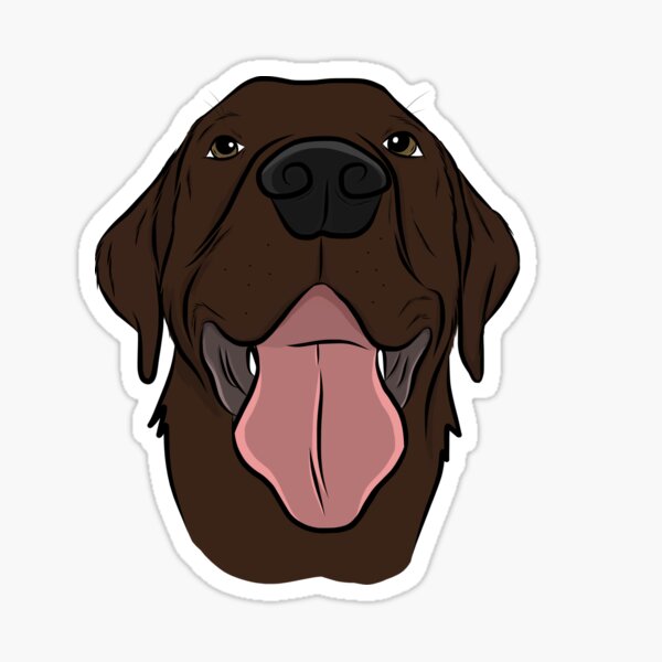Happy Chocolate Lab Sticker
