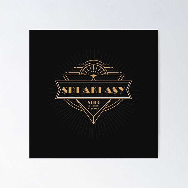 Item preview, Art Deco Gatsby Speakeasy Shh No Snitches Allowed Design designed and sold by MarikaJohnson.