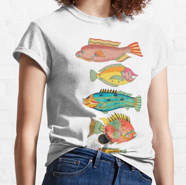 Surreal Silly Fish Friends Classic T-Shirt