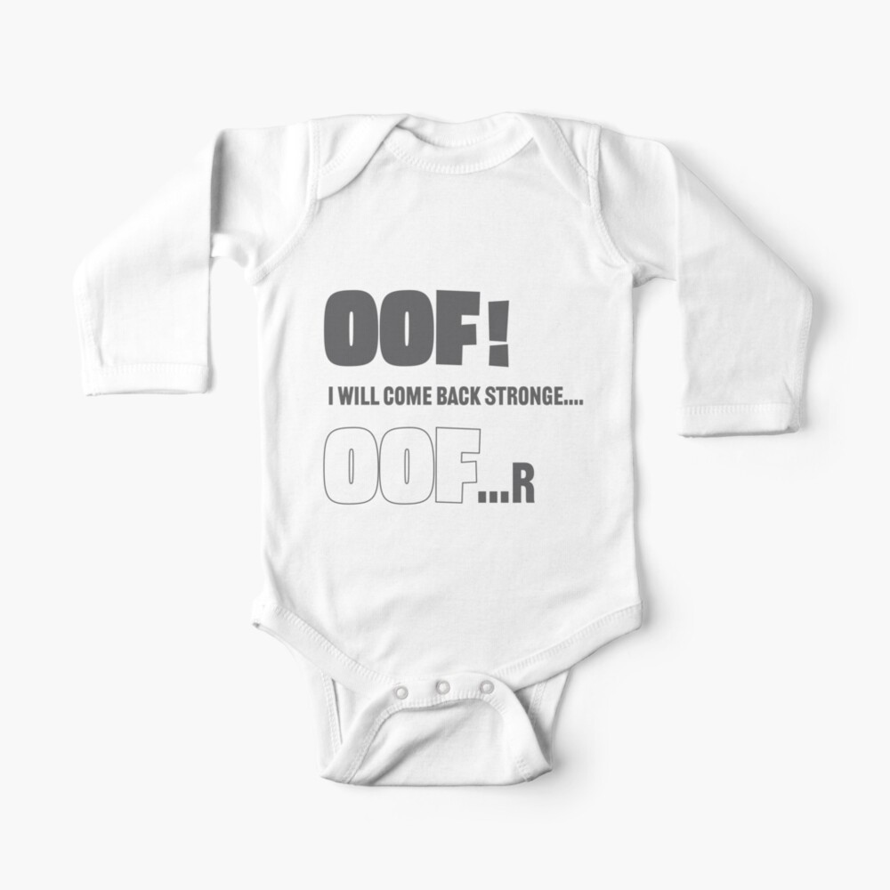 Roblox Oof Baby One Piece By Rclwow Redbubble - baby shark roblox oof
