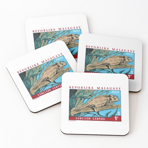 Item preview, 1973 MADAGASCAR Chameleon Campani Stamp designed and sold by retrographics.