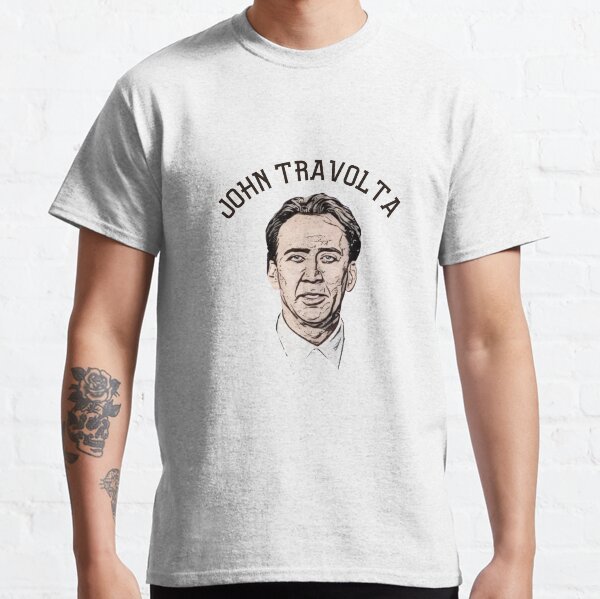 Artikel-Vorschau von Sport ed Nicolas Cage als John Travolta, (schwarz), designt und verkauft von Millenial Designs.