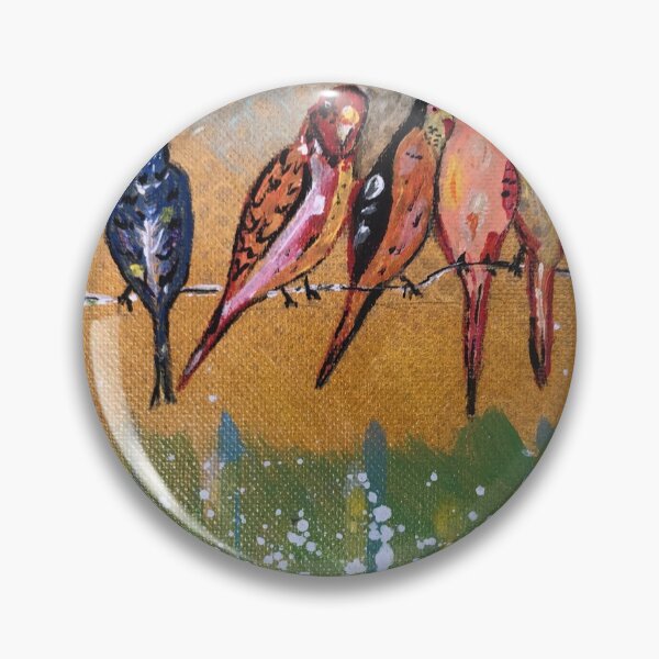 Item preview, Birds on a wire, Bird art, Original art designed and sold by SaltyMob.
