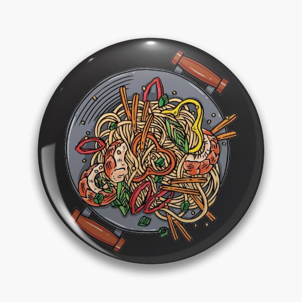 Item preview, Stir Fry Noodles In A Wok designed and sold by Alicia Chee.