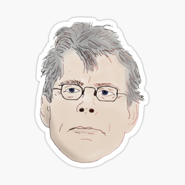 Stephen King Head Sticker Sticker