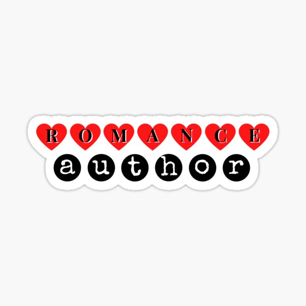 The perfect shirt for the Romance Author (black) Sticker