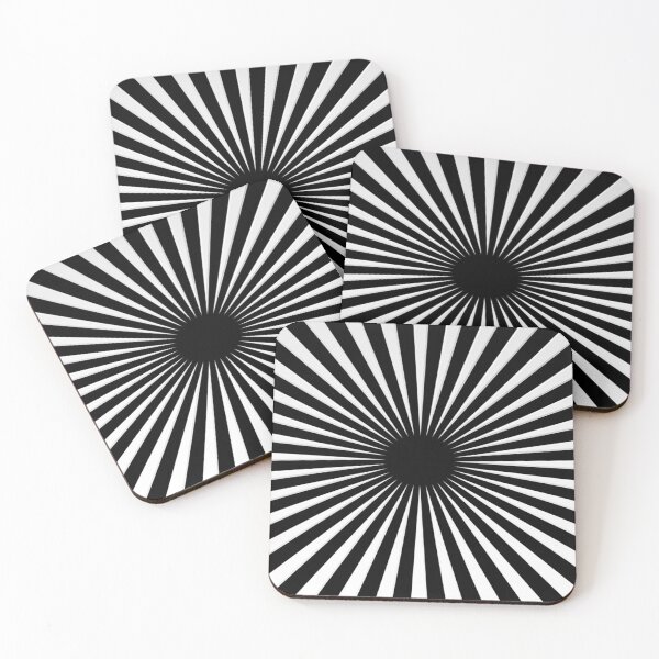 Item preview, Black Sun Rays Illusion Pattern designed and sold by miTeless seDign.