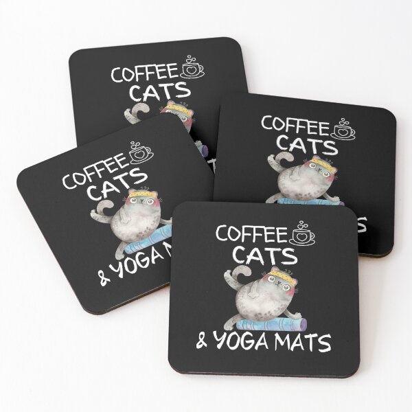 Item preview, Coffee, Cats, and Yoga Mats designed and sold by crazy merchs.