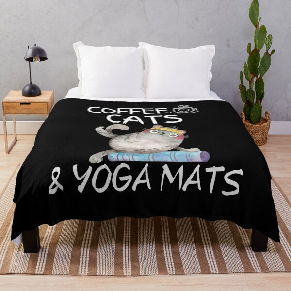 Item preview, Coffee, Cats, and Yoga Mats designed and sold by crazy merchs.