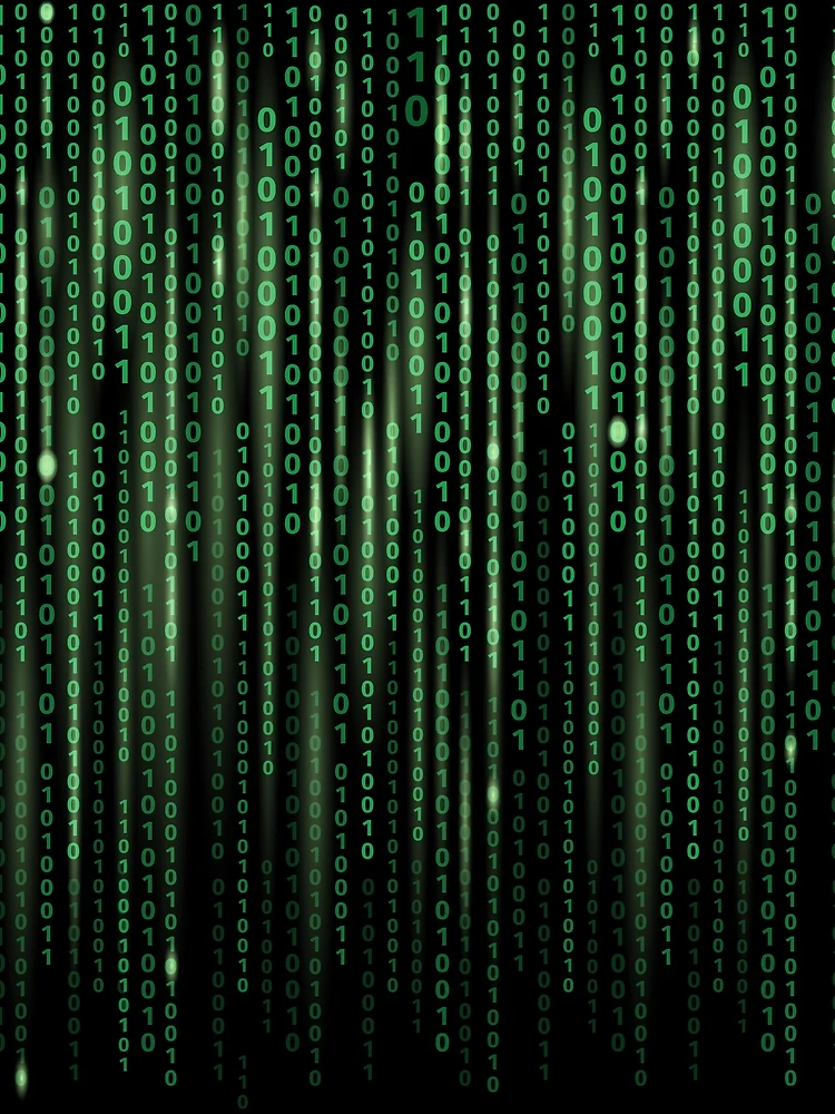 Thumbnail 3 of 3, Scarf, Binary code background matrix code designed and sold by Brendsy.