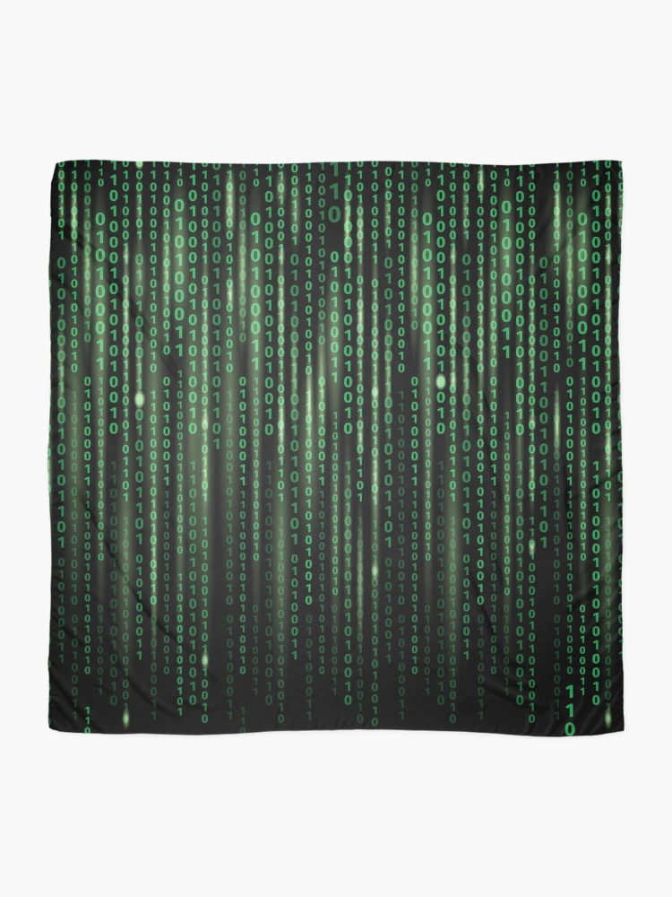 Thumbnail 2 of 3, Scarf, Binary code background matrix code designed and sold by Brendsy.