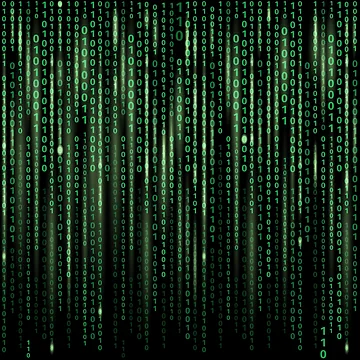 Artwork thumbnail, Binary code background matrix code by Brendsy