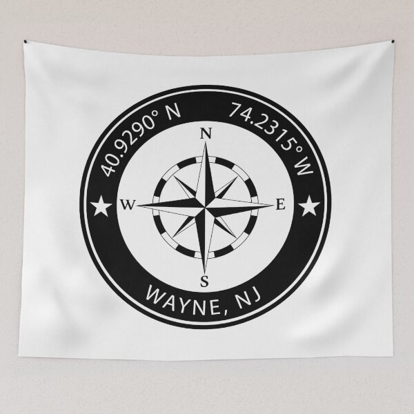 Item preview, Wayne, New Jersey Geographical Coordinates designed and sold by TeeOhGraphics.