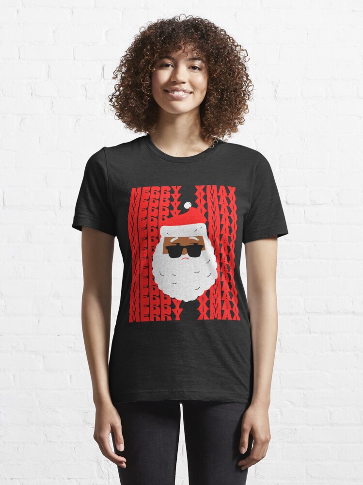 Disover Black African American Santa Merry Xmas christmas Gift Tee
