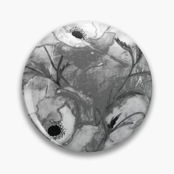 Item preview, Poppies in Black and White, Digital Conversion from Watercolor Painting designed and sold by The Elderberry Blossom.