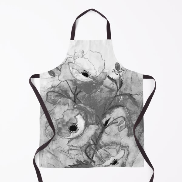 Item preview, Poppies in Black and White, Digital Conversion from Watercolor Painting designed and sold by The Elderberry Blossom.