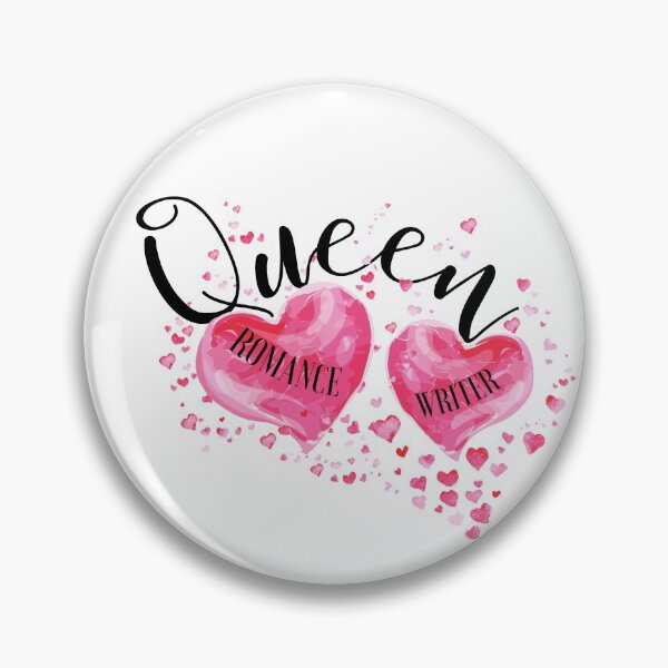 The QUEEN OF HEARTS is a ROMANCE WRITER! (white) Pin