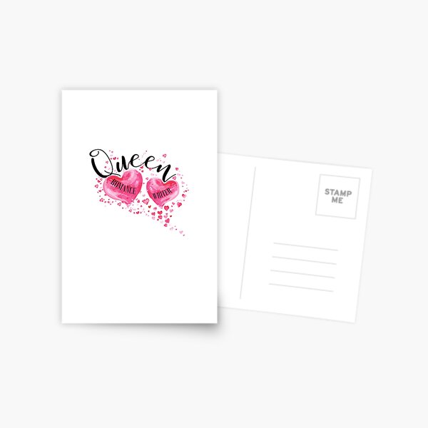 The QUEEN OF HEARTS is a ROMANCE WRITER! (white) Postcard