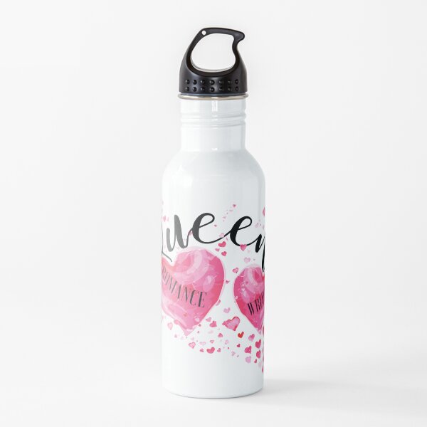 The QUEEN OF HEARTS is a ROMANCE WRITER! (white) Water Bottle