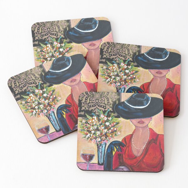 Item preview, Woman Portrait, Lady in a hat, Lady in Red designed and sold by SaltyMob.