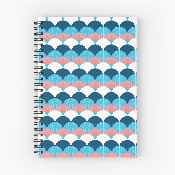 Item preview, MODERN SCALLOP PATTERN modern minimal bright blue coral designed and sold by Kat Massard.