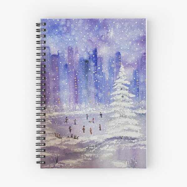 Item preview, Christmas in the City Watercolor Painting designed and sold by Smalltownart.