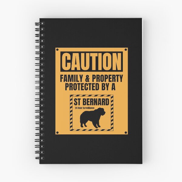 Item preview, Caution Family Protected by a Saint Bernard designed and sold by Guarddogdrive.