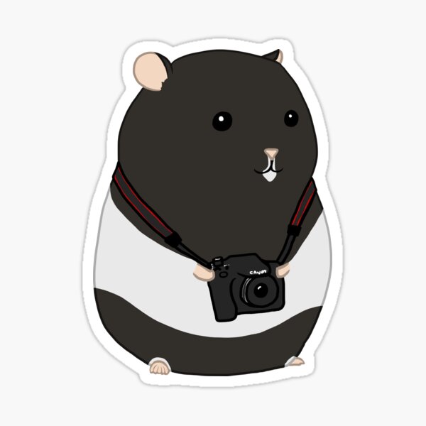 Hamster Photographer Sticker