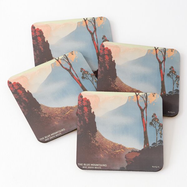 Item preview, Vintage Australia Blue Mountains poster designed and sold by heymate.
