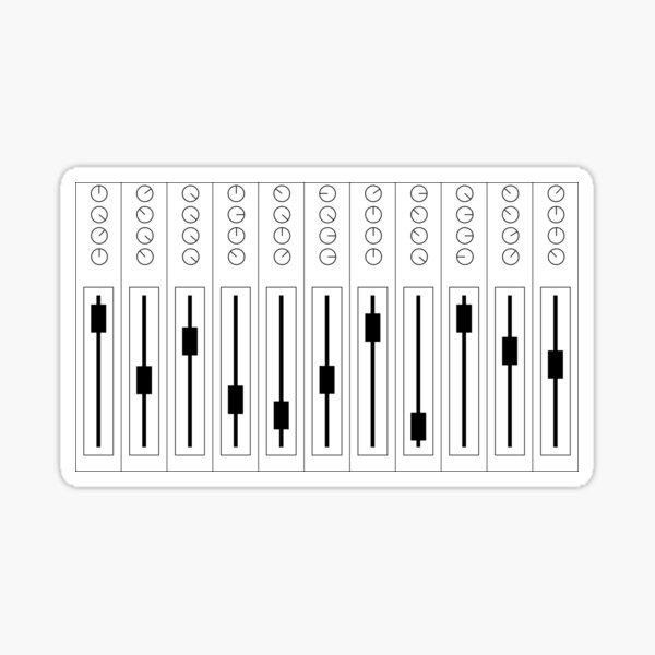 Artikel-Vorschau von Sound Desk Line Art, designt und verkauft von lewlews-tukshop.