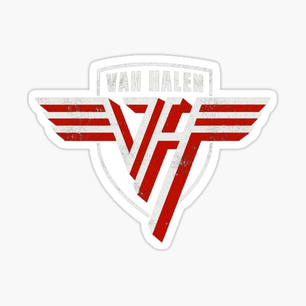 iron shield eddie van red Sticker