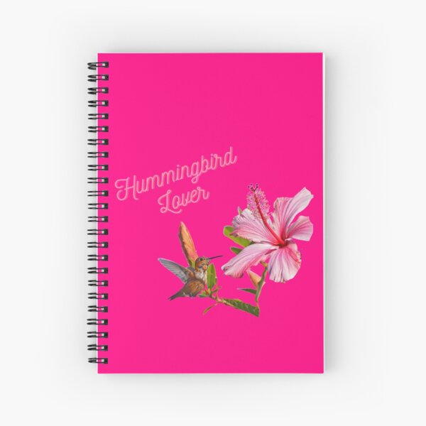 Hummingbird Lover #5 In The Pink By Concetta Ellis Spiral Notebook