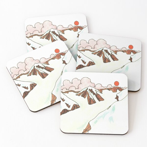 Item preview, Snowy Mountain Meadow - 70s Vintage Illustration designed and sold by elevens.