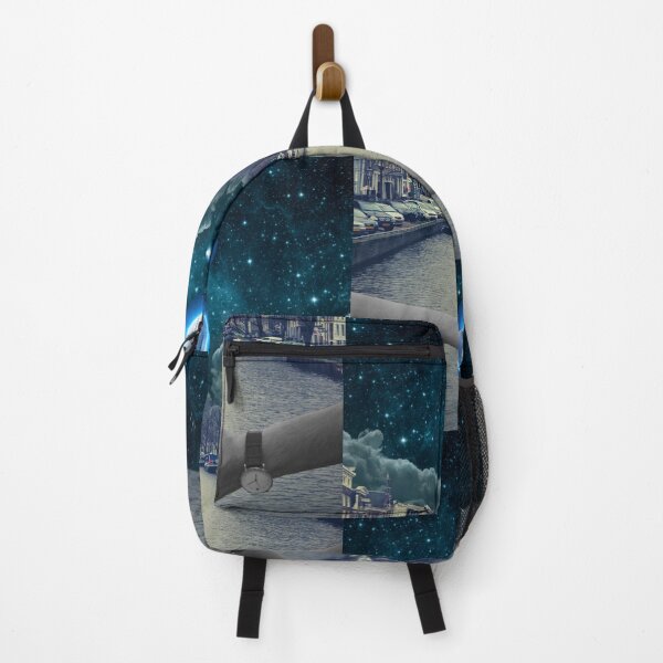 Item preview, Amsterdam Skyline, Art Print, Holding Hands, Full Moon, Galaxy, Sci-Fi designed and sold by Highon444.