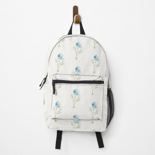 Item preview, Blue Poppy Sketch in Pen, Ink and Watercolor designed and sold by The Elderberry Blossom.