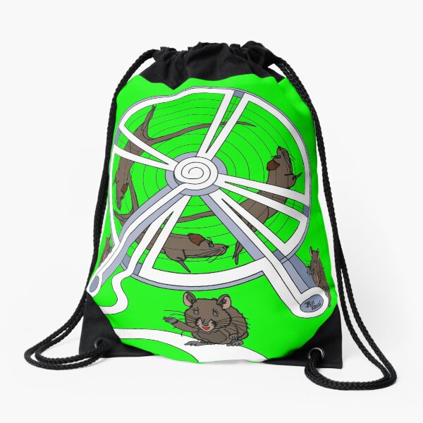 Rat Race (Playful Art) Drawstring Bag