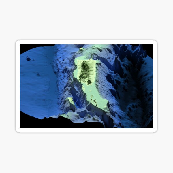 Puerto Rico Trench Digitally Rendered Map Sticker For Sale By   St,small,507x507 Pad,600x600,f8f8f8 