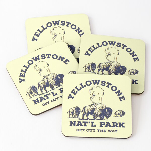 Item preview, Yellowstone National Park - Get Out The Way! Cool Buffalo Design designed and sold by The Whiskey Ginger Design Shop.